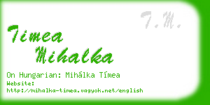 timea mihalka business card